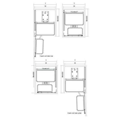 Tủ đồ khô cánh mở Titanium GrandX XPR.450T 3 chi tiet tu do kho canh mo titanium grandx xpr.450t