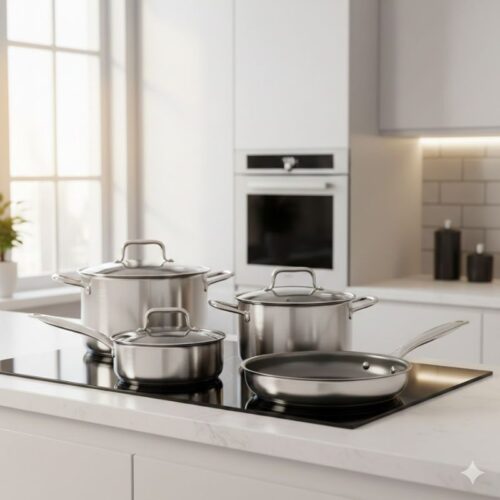 Bộ nồi chảo Grandx GX605 NOBLE 2 anh bo noi chao grandx gx605 noble